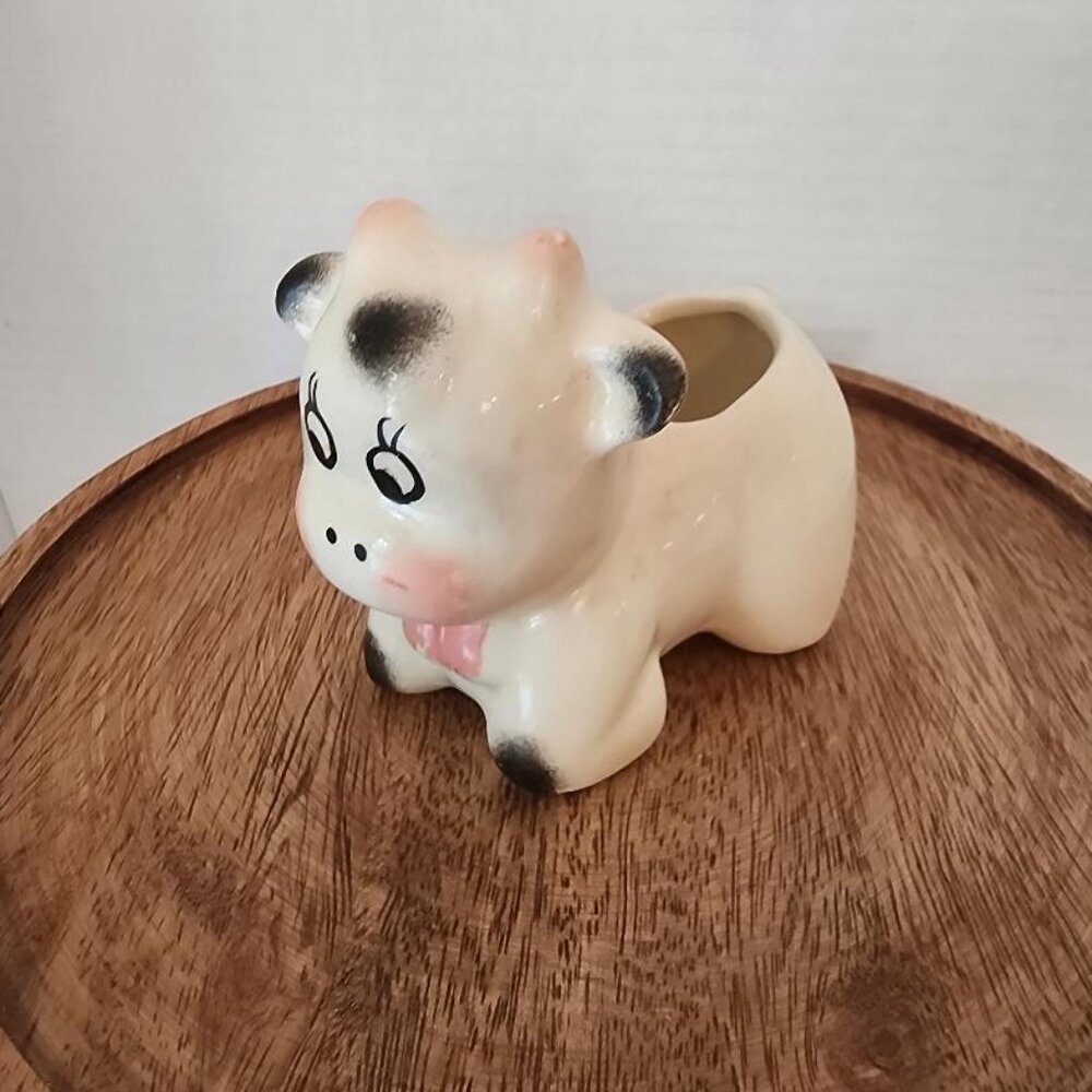 Baby Cow Toothpick Holder/Planter Loomco 1991